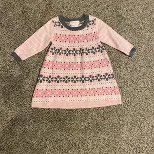 Bonnie Baby Pink and Gray Floral Dress